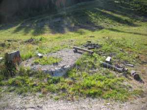 Old Lift-Bottom Foundation, opposite the main mountain at the Upper Parking Lot